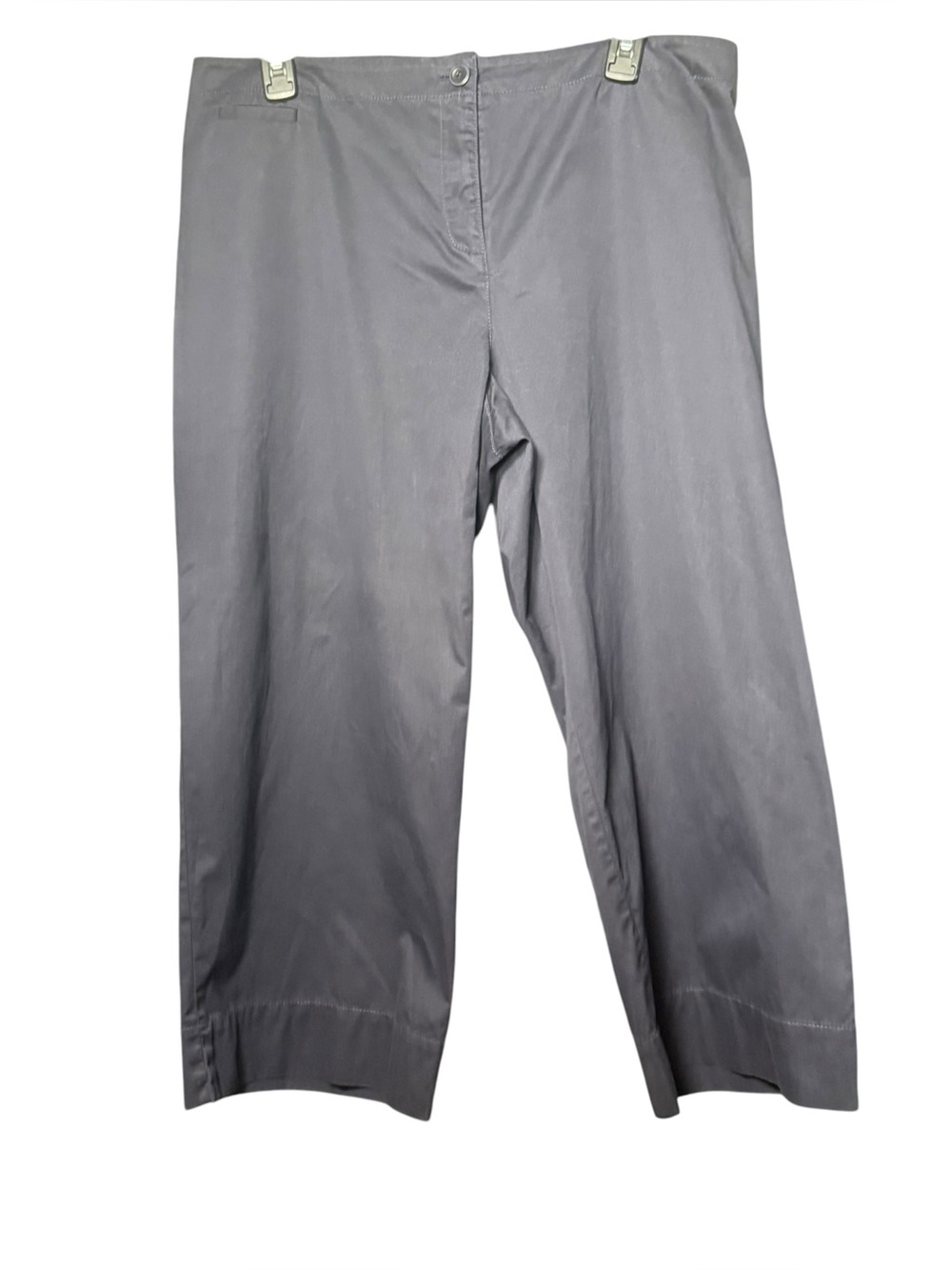 Eileen Fisher Cotton Drawstring Cropped Pants Women’s L Navy